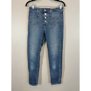 AG Adriano Goldschmied Anthropologie Vintage Stevie Ankle Jeans 28R